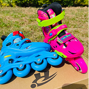 Junior Pink Hardboot Roller Skates - Image 2