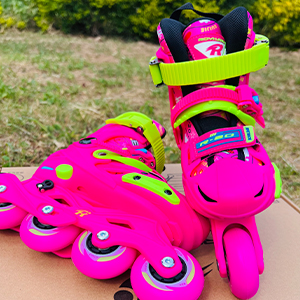 Junior Pink Hardboot Roller Skates