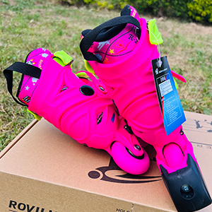 Junior Pink Hardboot Roller Skates - Image 5