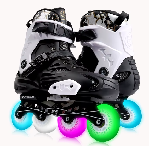Adults Hardboot Roller Skates Black/White