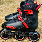 Black Red 100mm Tri-Skates